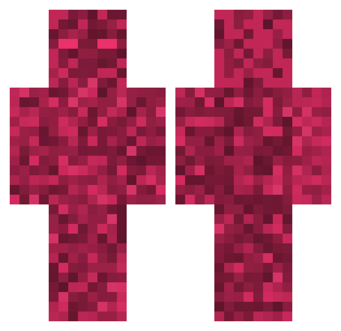ximpl1 Minecraft skin, front and back view