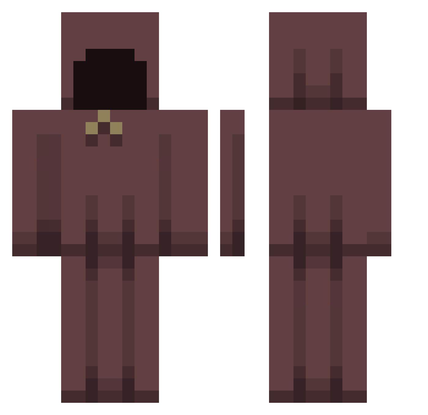 xUsurper Minecraft skin, front and back view