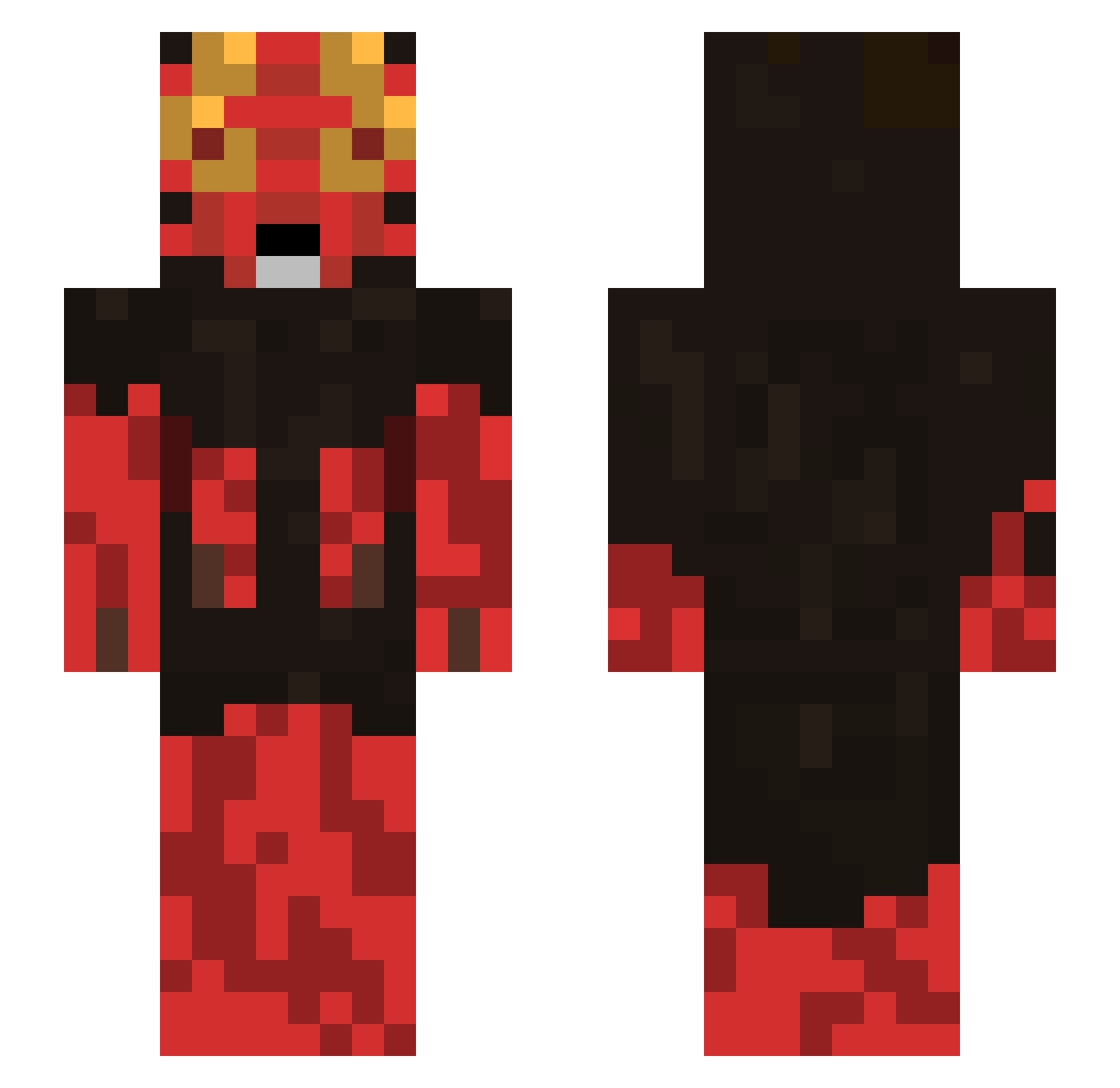 O_thing Minecraft skin, front and back view