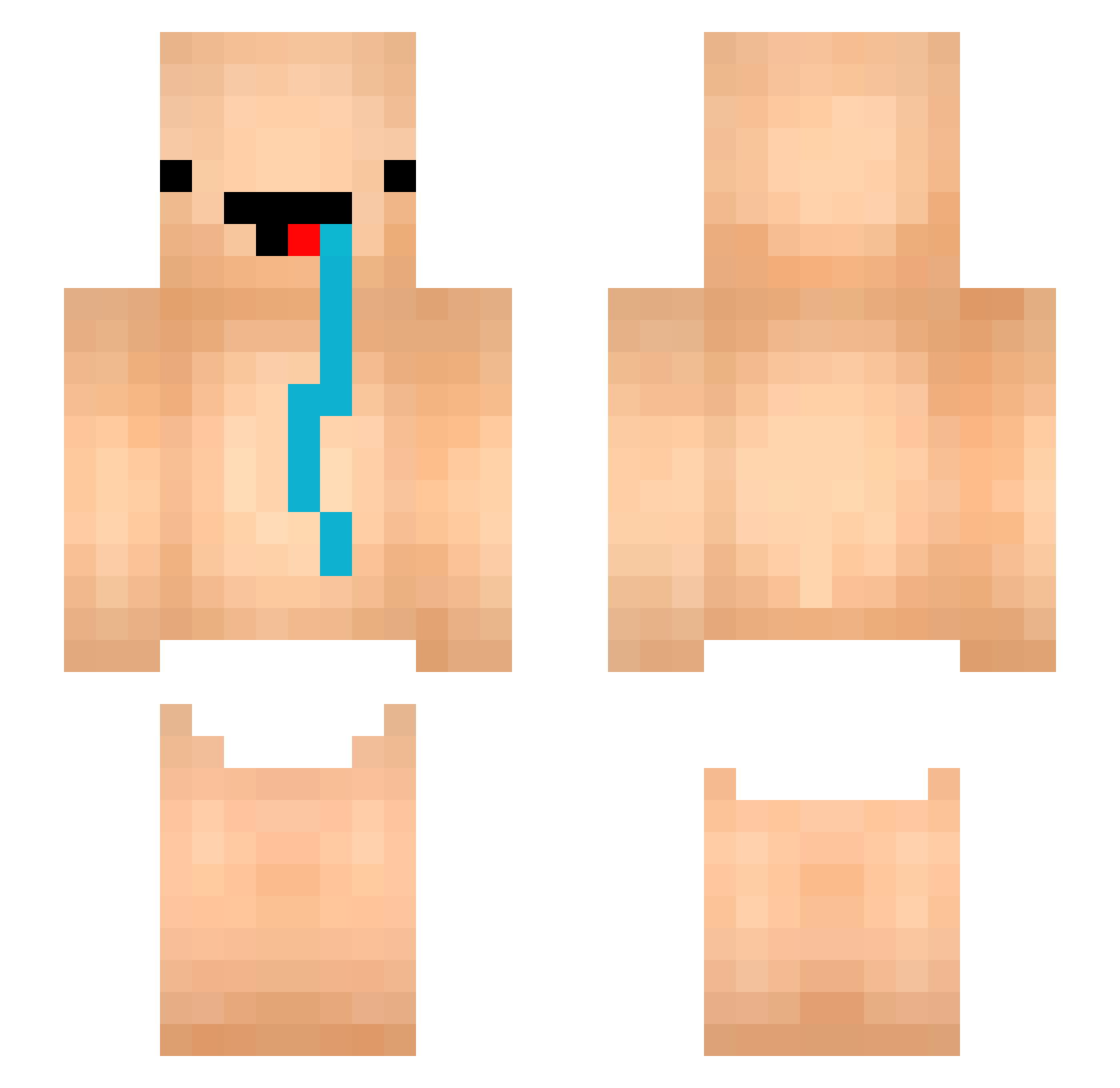 FresseHenner69 Minecraft skin, front and back view