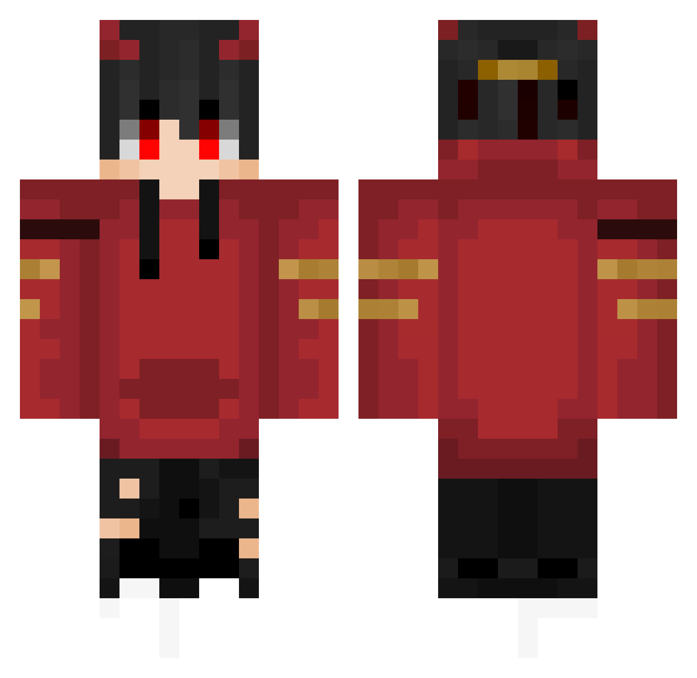 BeuthBjorn Minecraft skin, front and back view