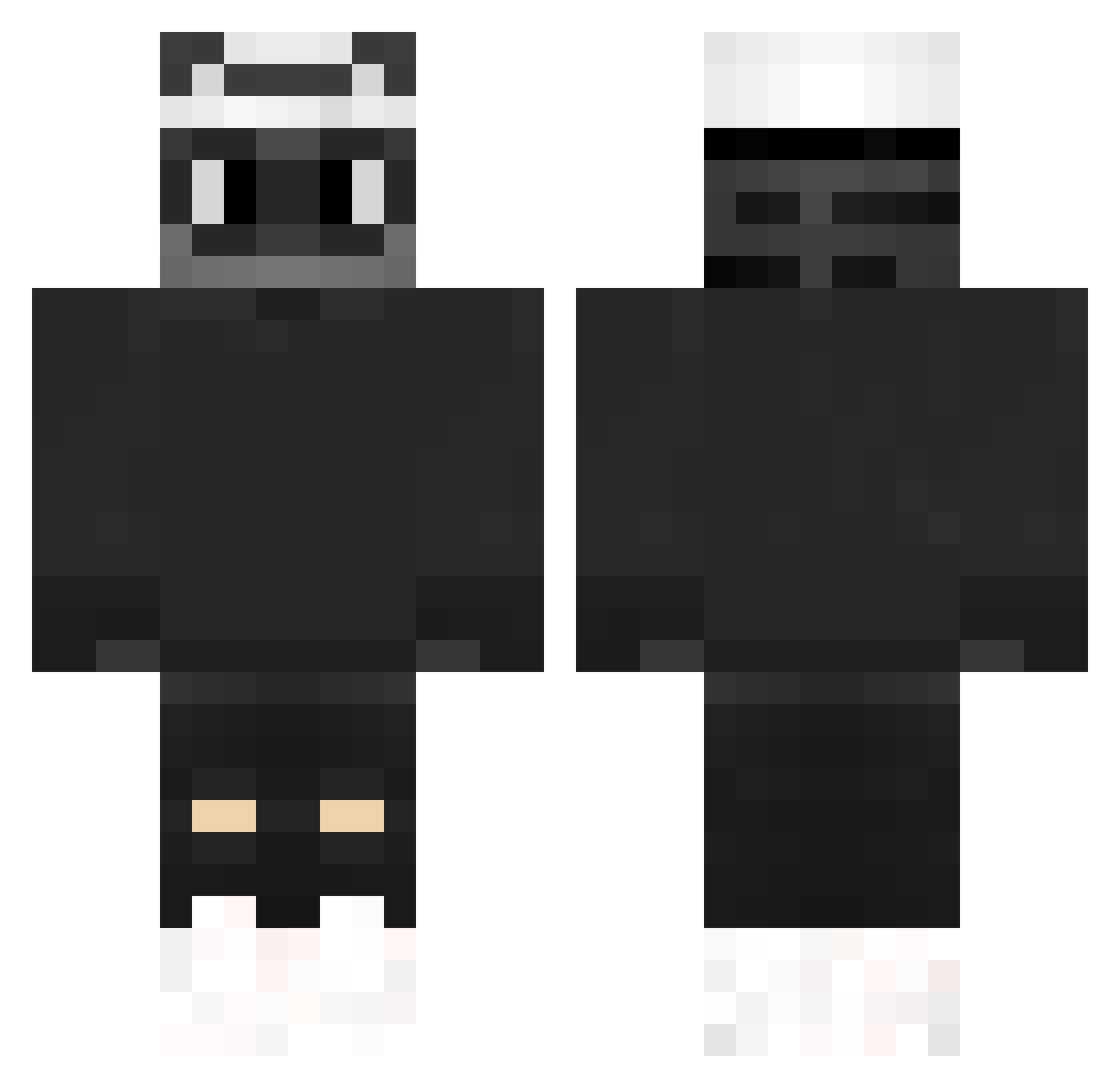 puuki Minecraft skin, front and back view