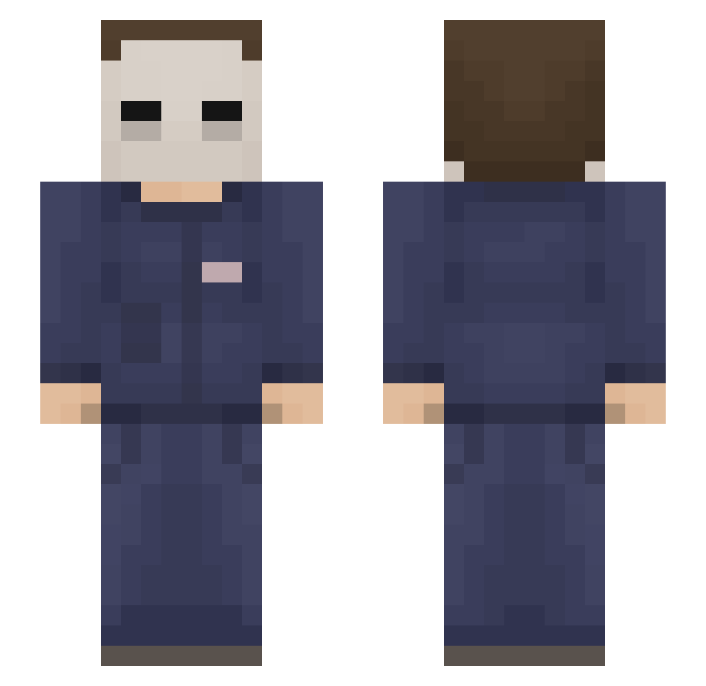 viv_is_back Minecraft skin, front and back view