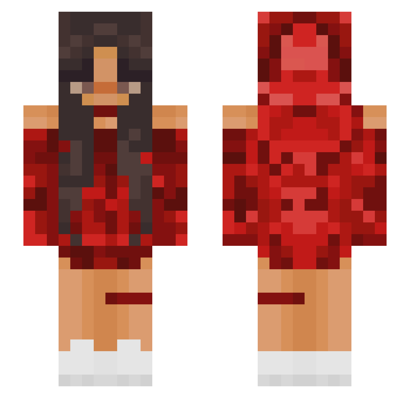 mi_ggie Minecraft skin, front and back view