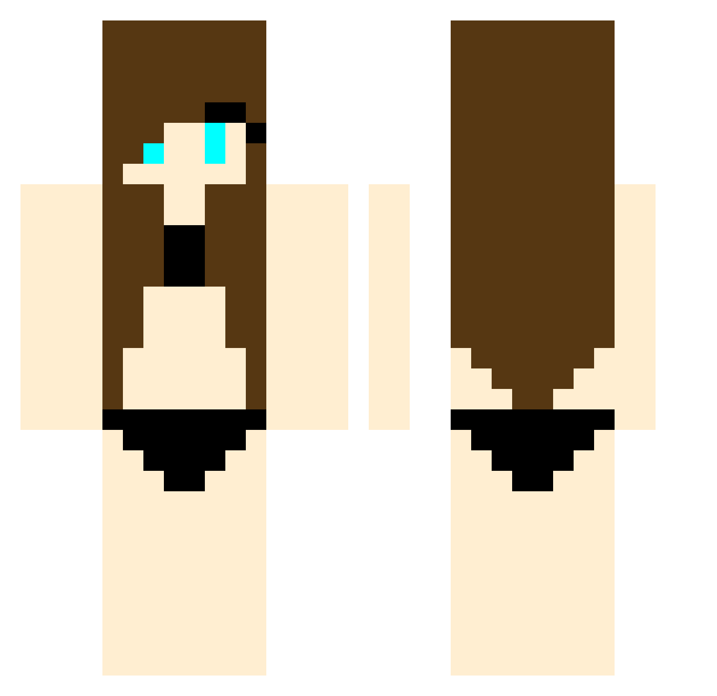 realDemonHunter Minecraft skin, front and back view