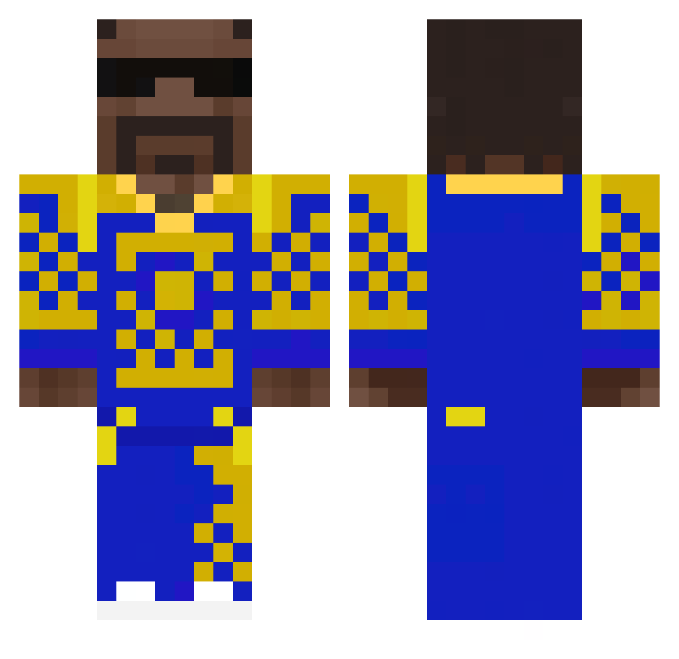 snupphunda Minecraft skin, front and back view