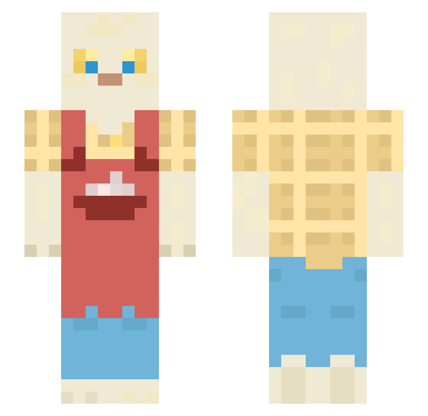 saintpaint75 Minecraft skin, front and back view