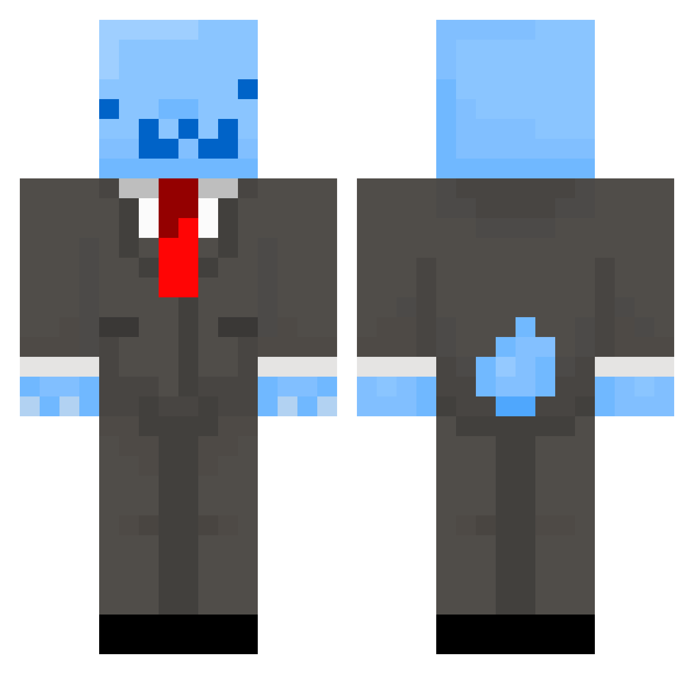 Dero_1217 Minecraft skin, front and back view