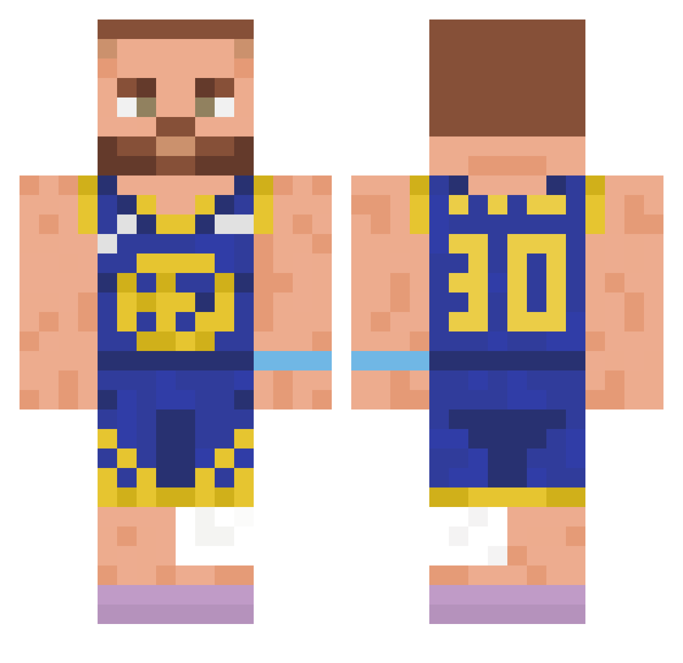 SammySpear Minecraft skin, front and back view