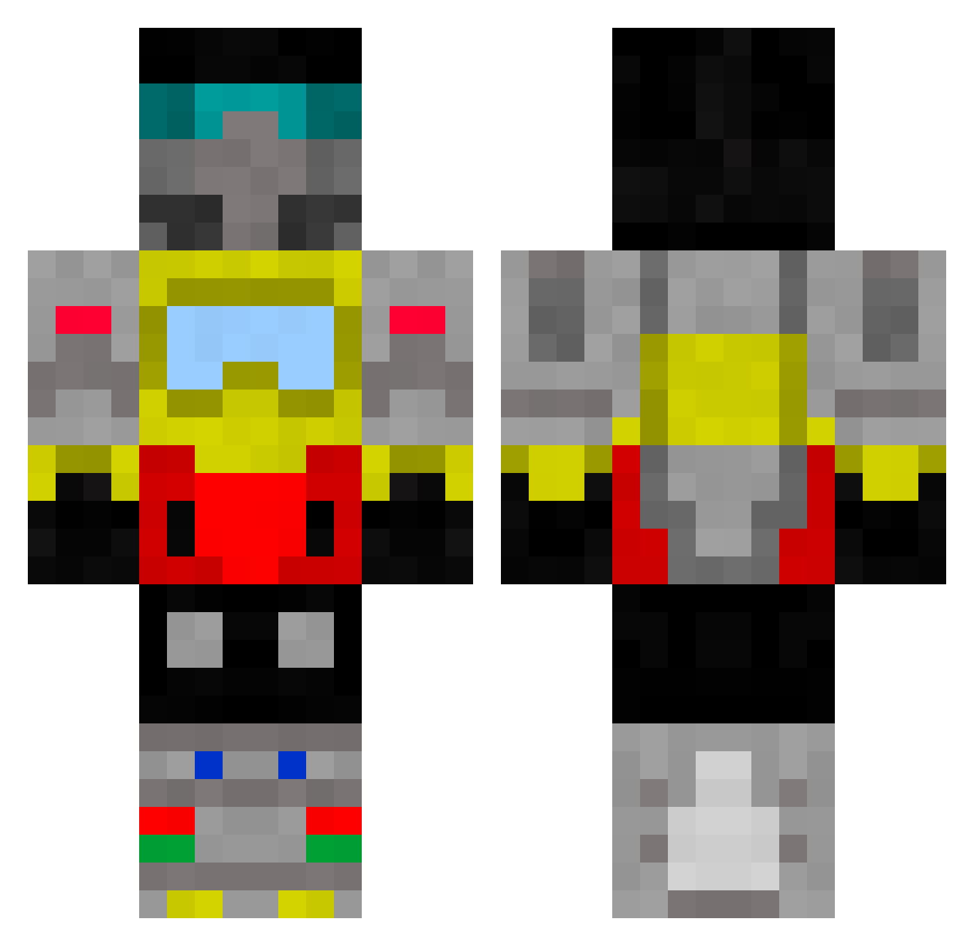 Essy Minecraft skin, front and back view