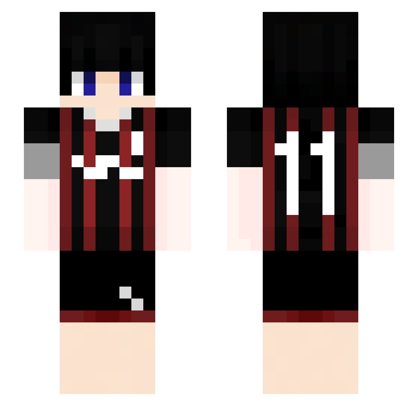 Dogzin Minecraft skin, front and back view