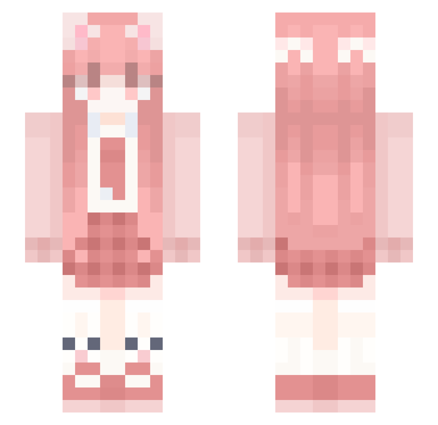 Momoya8463 Minecraft skin, front and back view