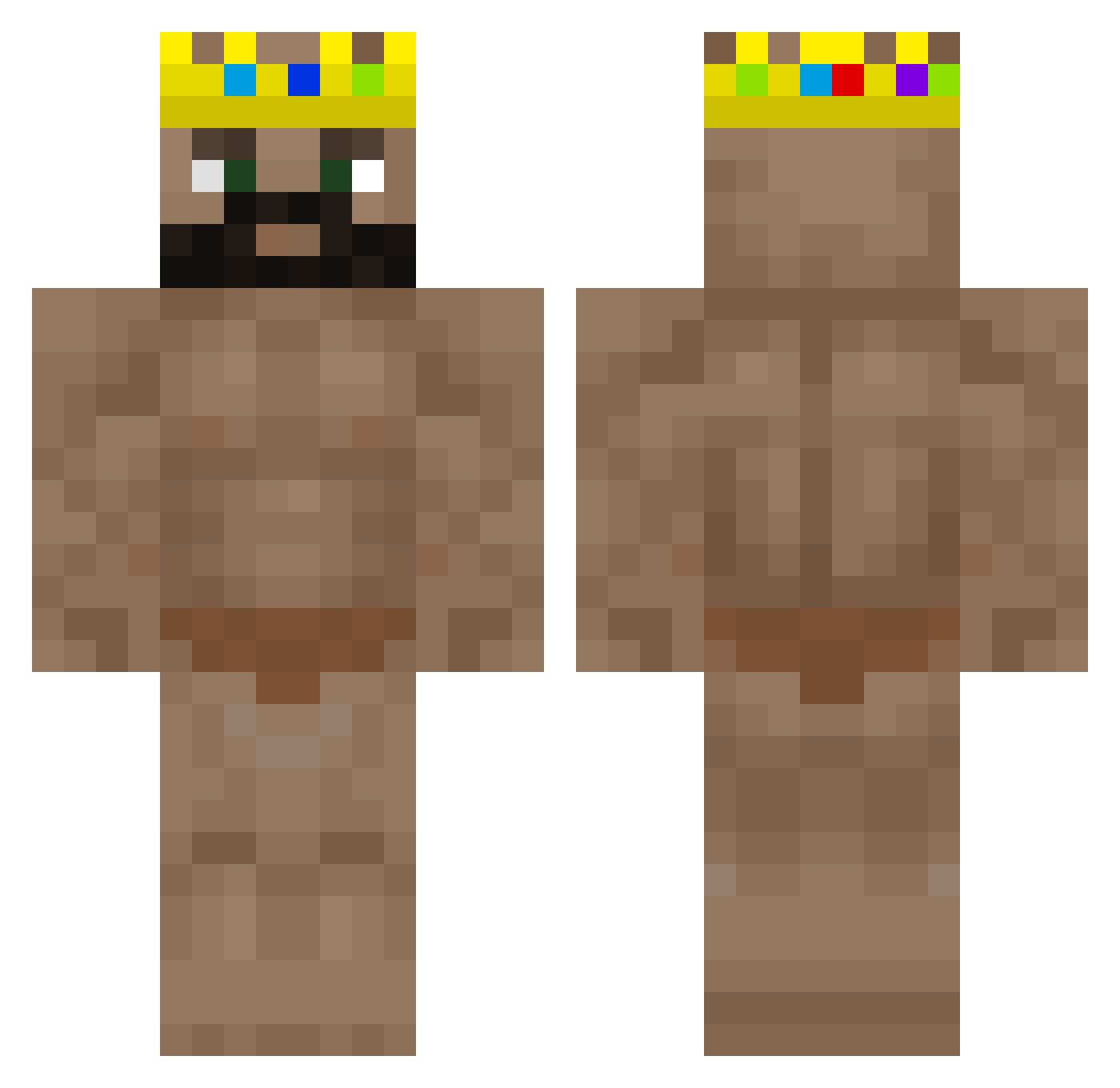 realwolff420 Minecraft skin, front and back view