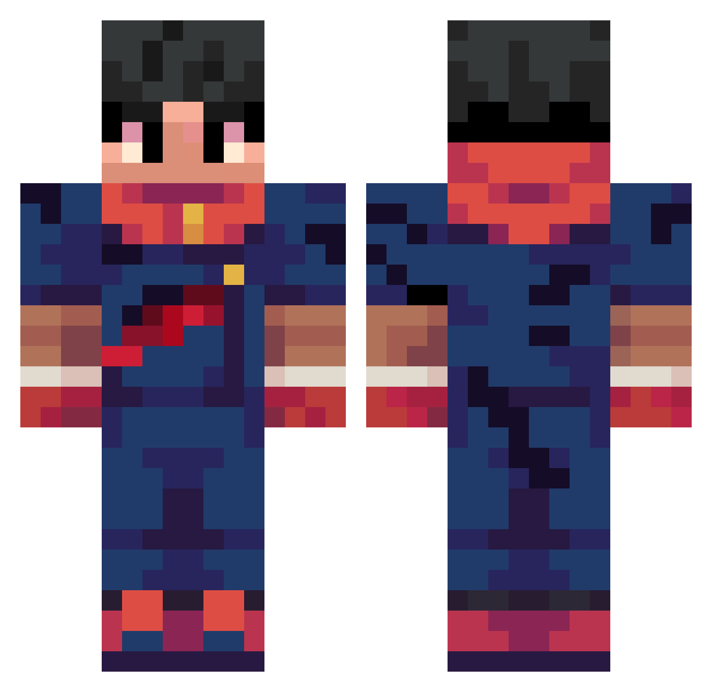 Silence_SFH Minecraft skin, front and back view