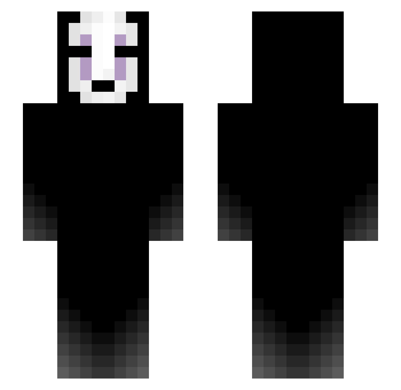 Relait Minecraft skin, front and back view