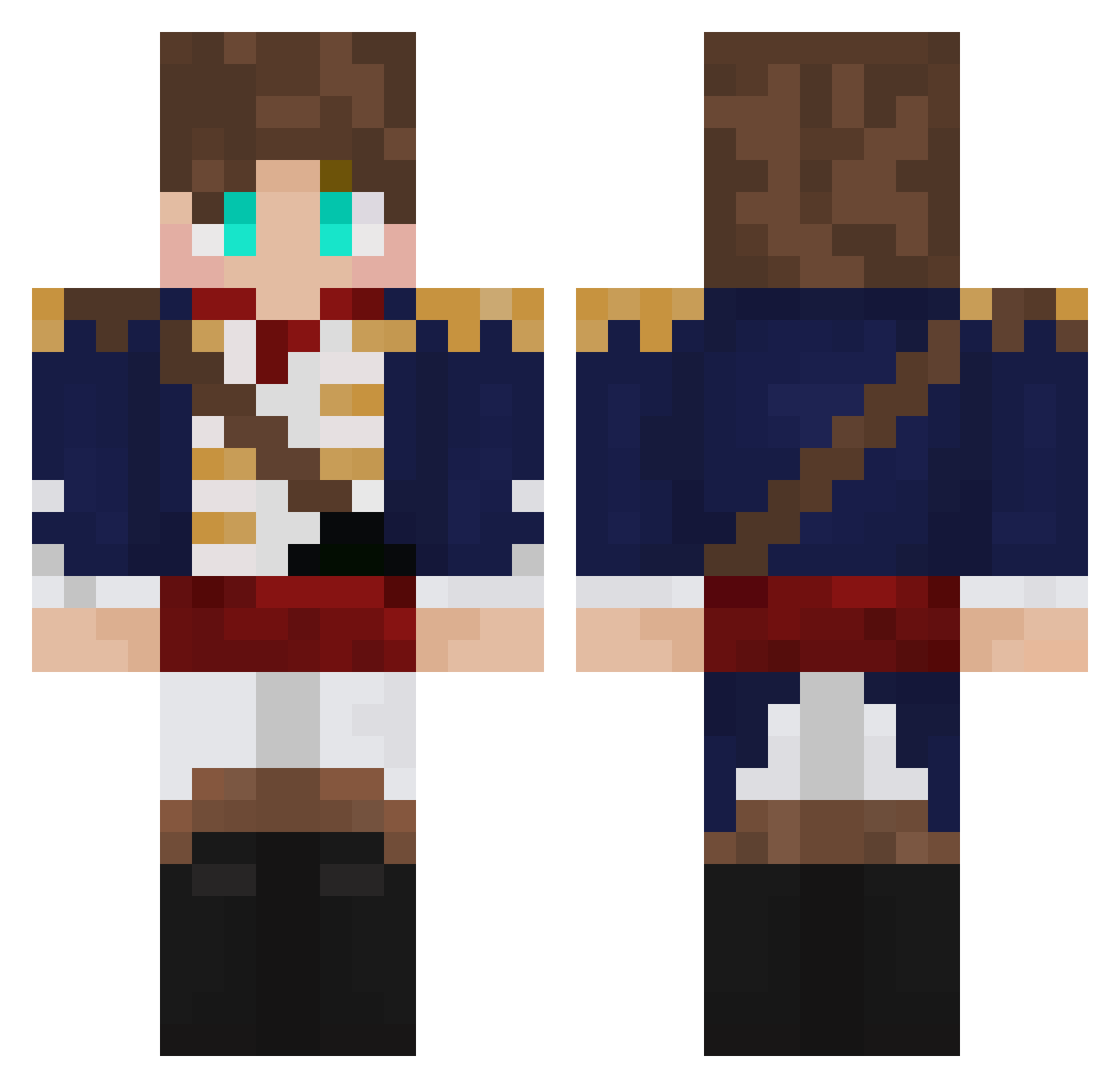 goer27 Minecraft skin, front and back view