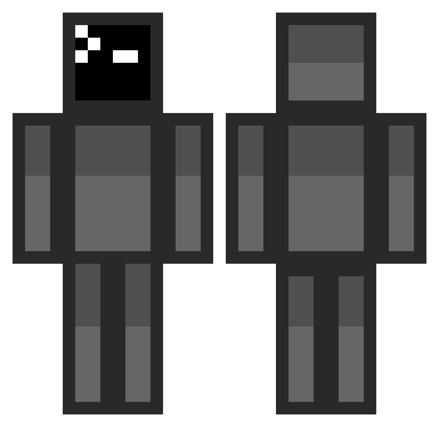 SnC79 Minecraft skin, front and back view