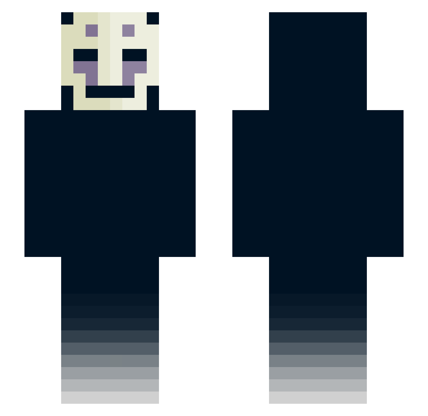 Apolllae Minecraft skin, front and back view