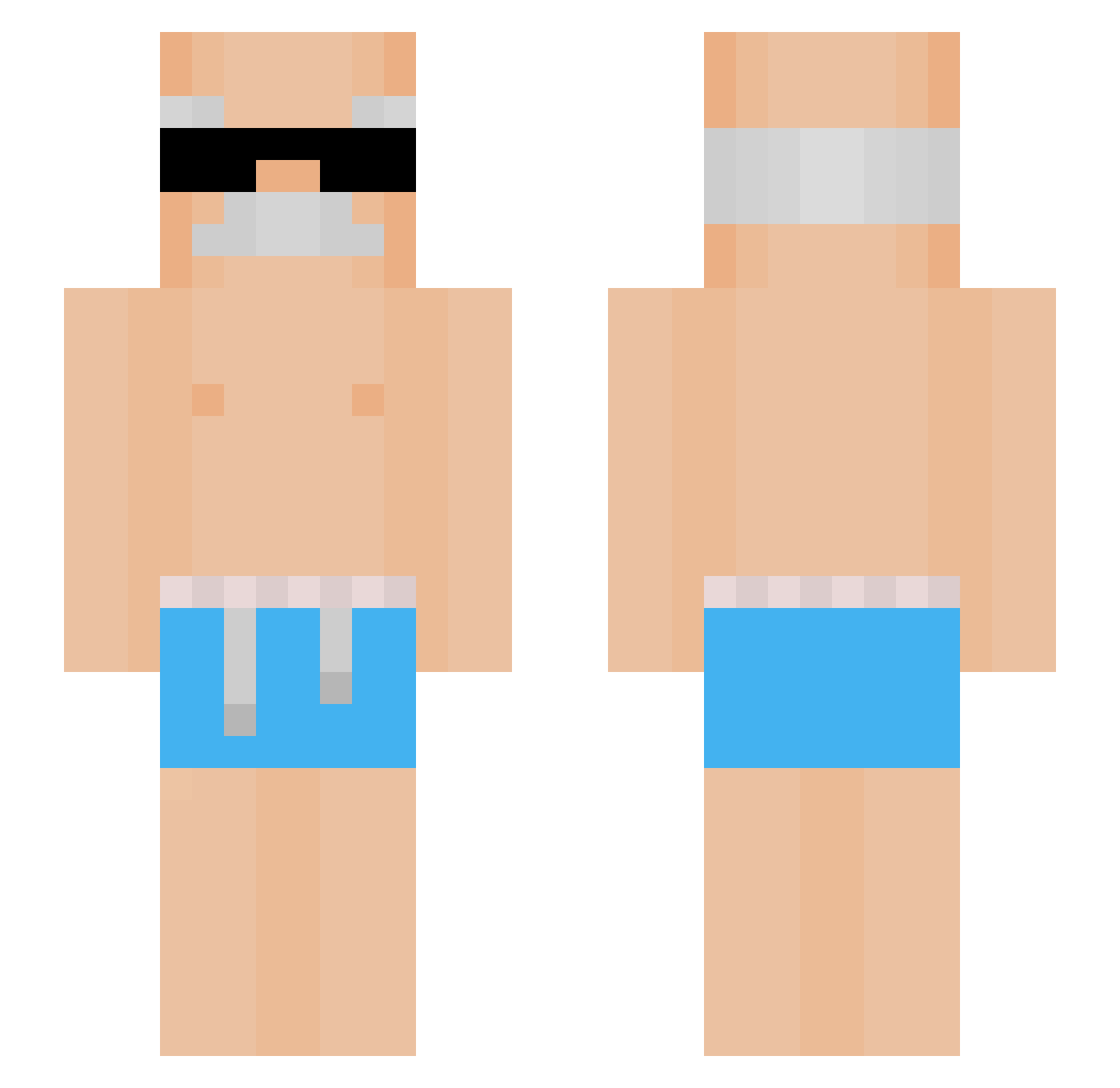 Lqa_Br Minecraft skin, front and back view