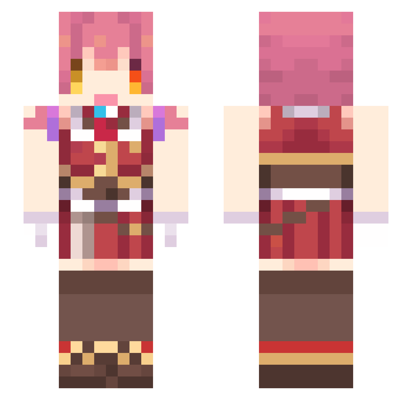 laine4466 Minecraft skin, front and back view