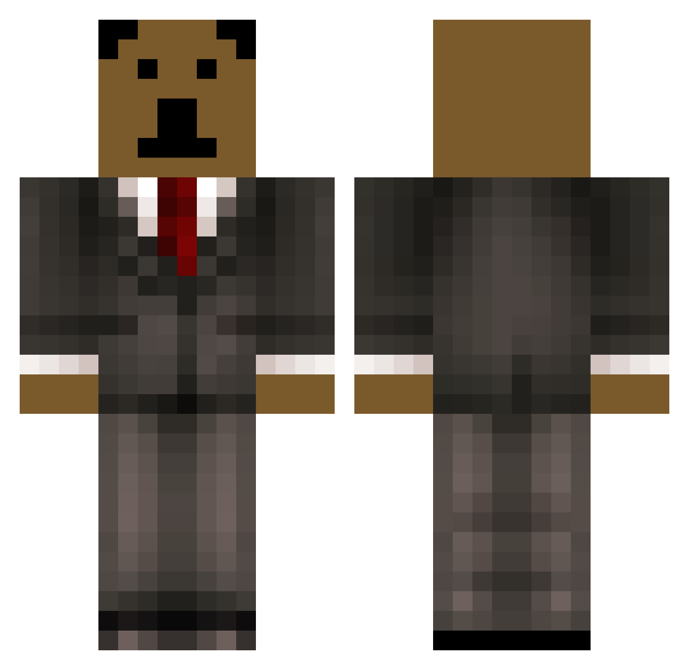 fpadamgg Minecraft skin, front and back view