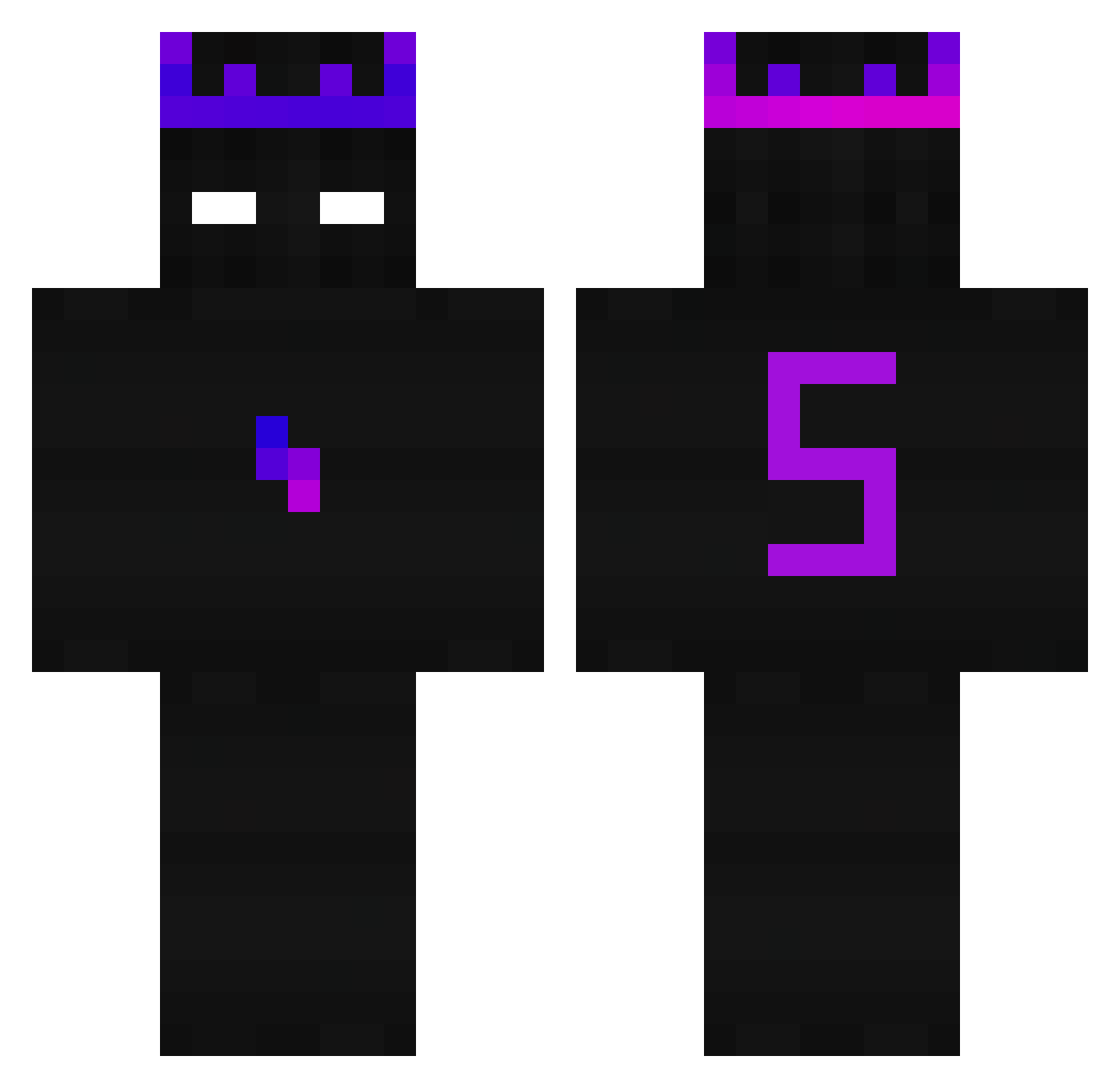 SIVA_Dawn Minecraft skin, front and back view