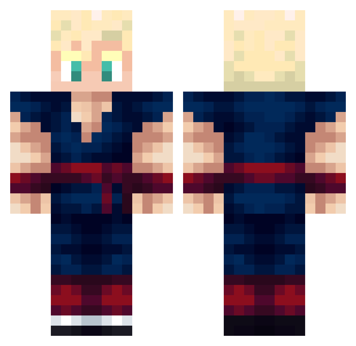 filipollon Minecraft skin, front and back view