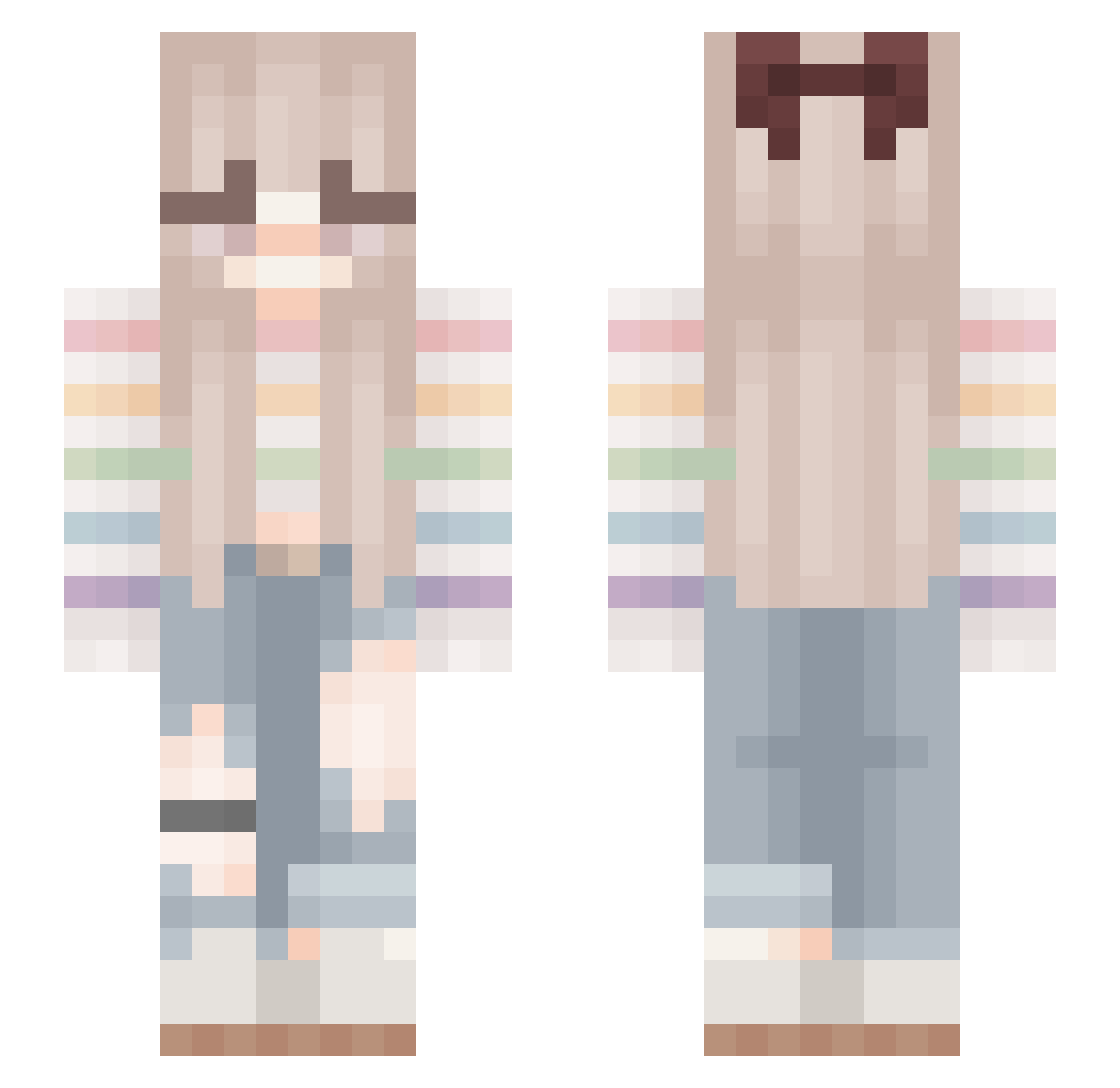 _Knxspe Minecraft skin, front and back view