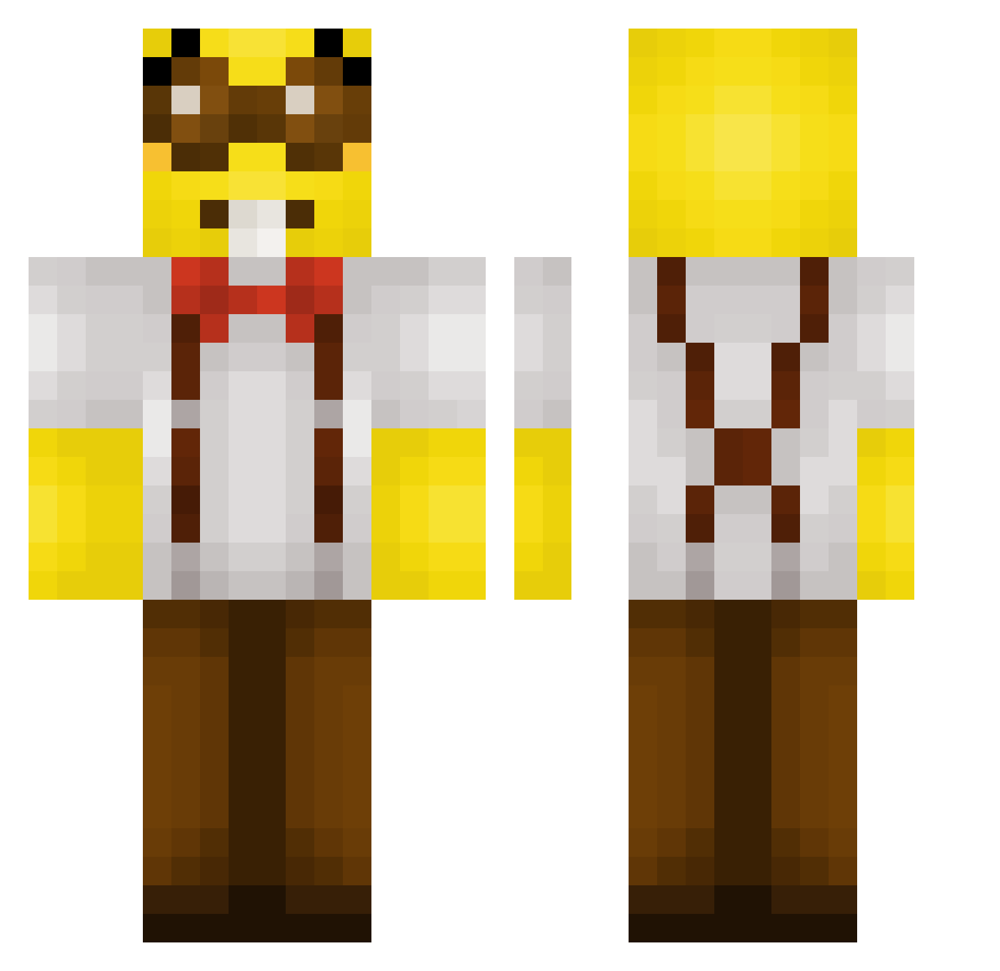 Inako899 Minecraft skin, front and back view