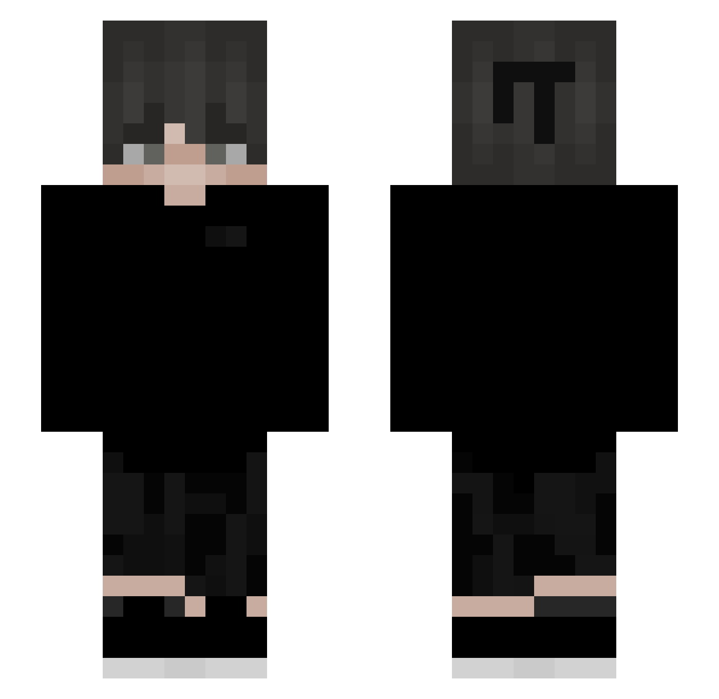 yeehaze Minecraft skin, front and back view