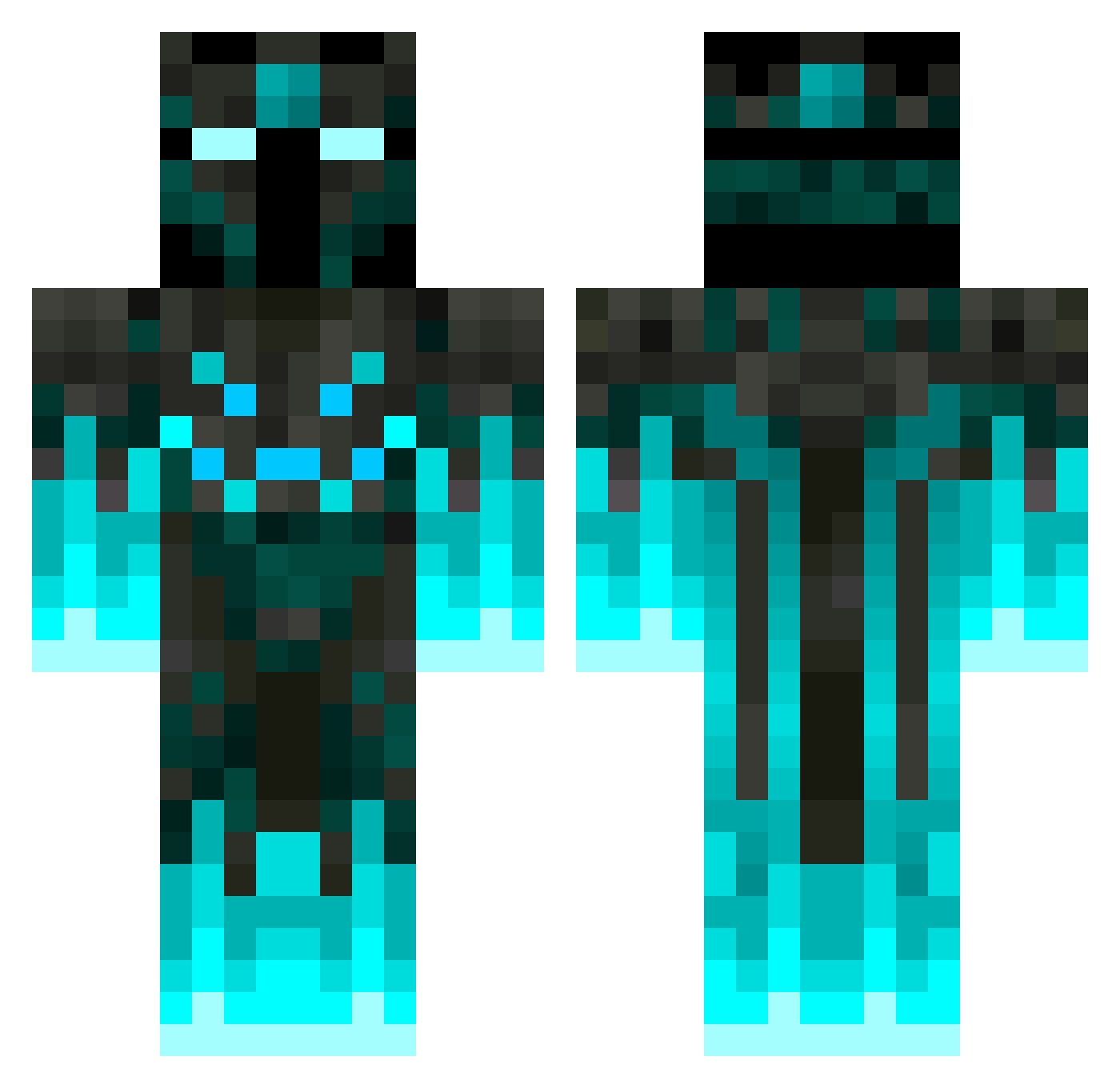 JPLJVR37 Minecraft skin, front and back view