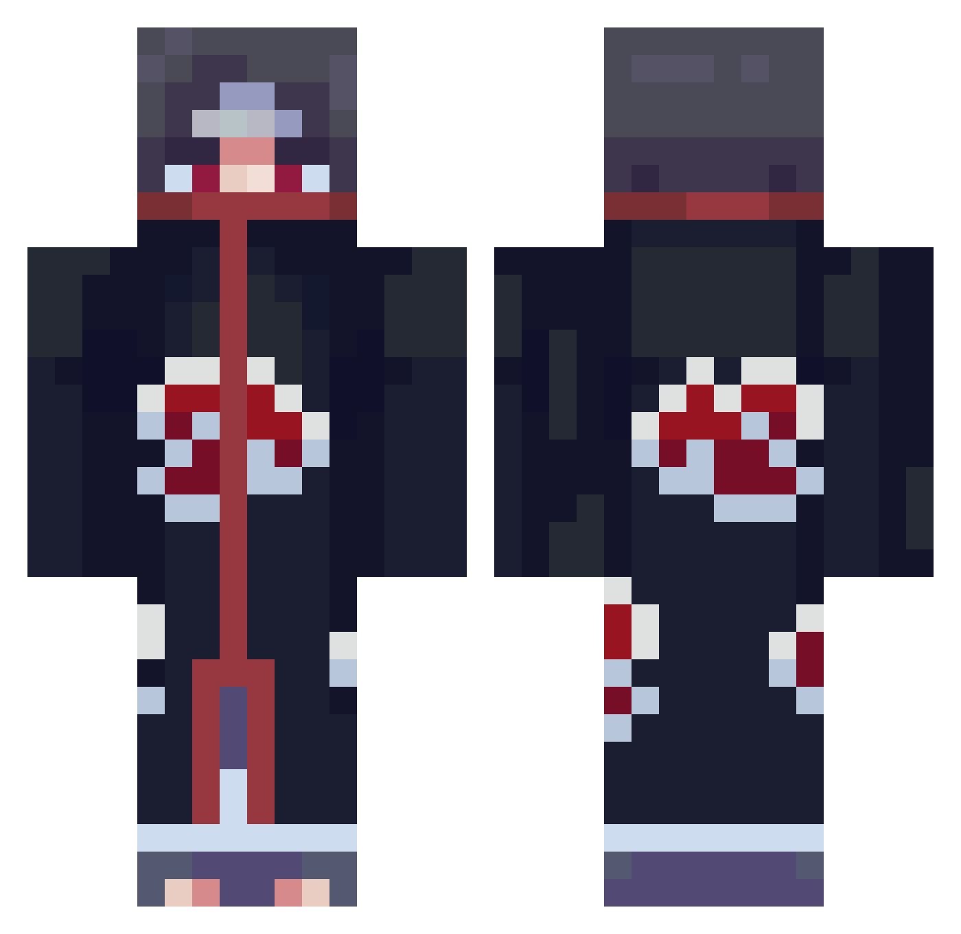 caviiw Minecraft skin, front and back view