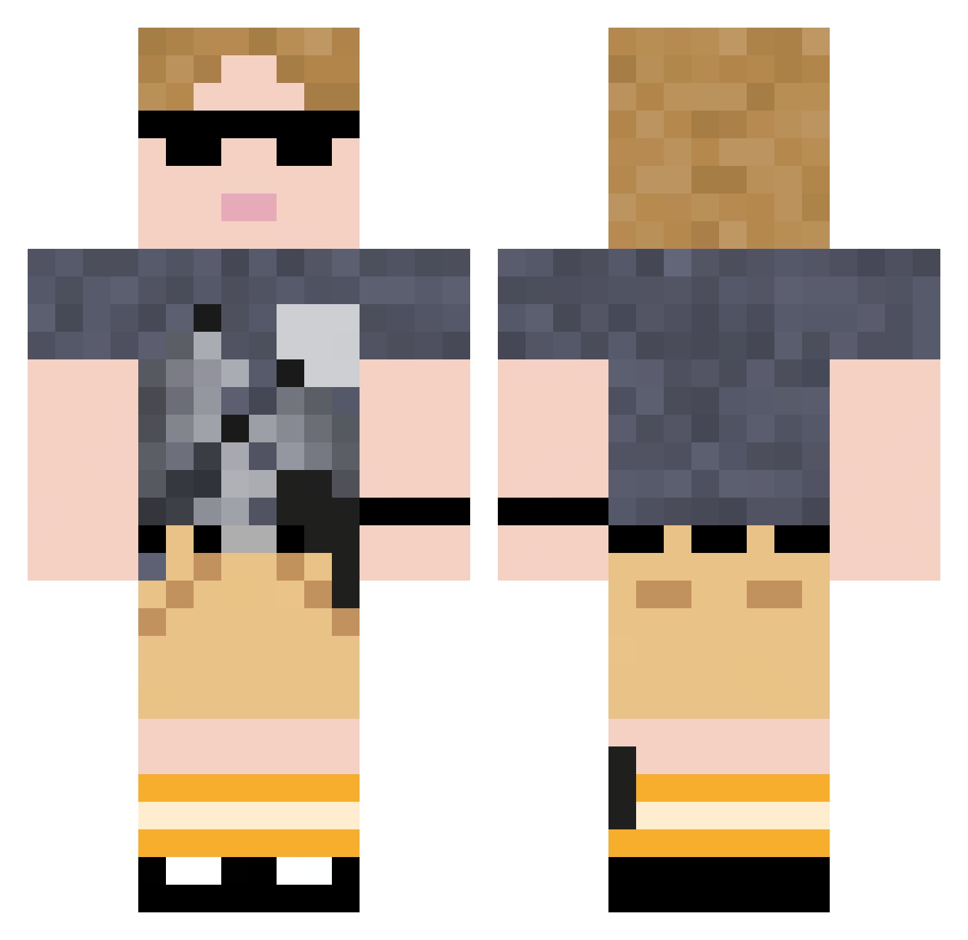 jercy_packson Minecraft skin, front and back view