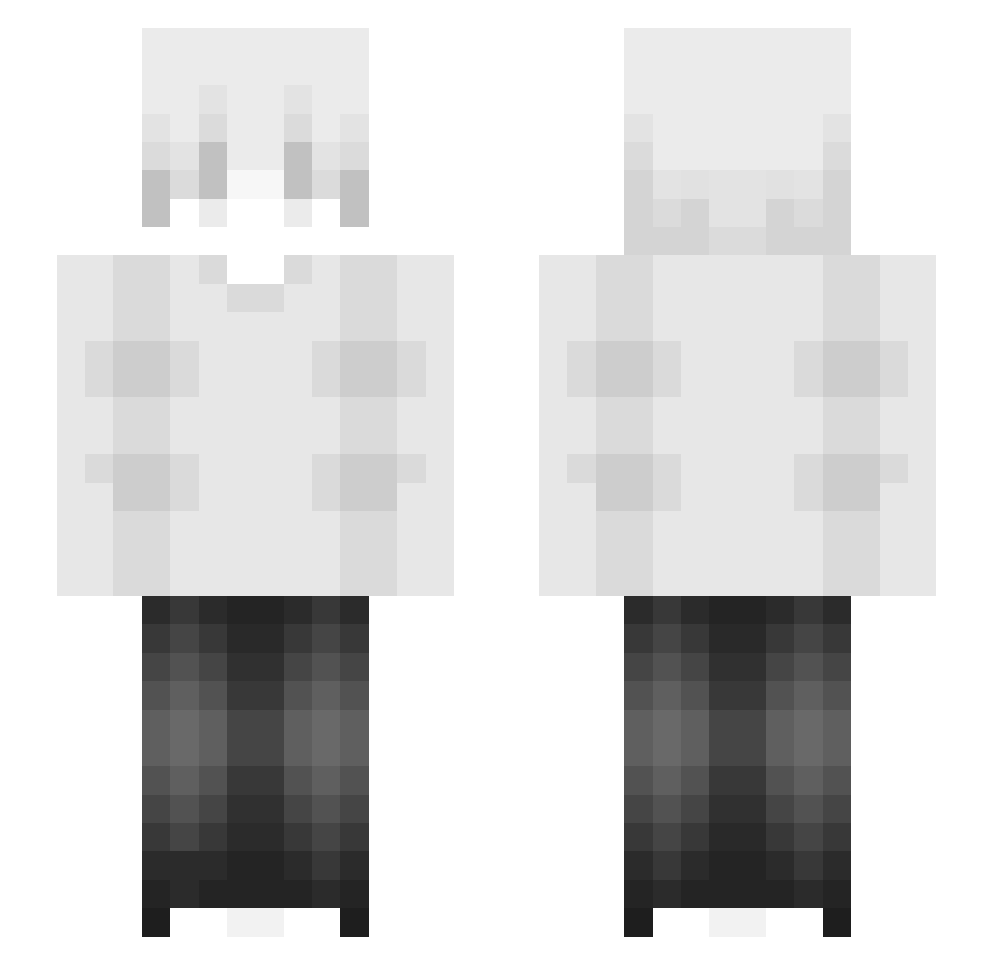 Luchzed Minecraft skin, front and back view