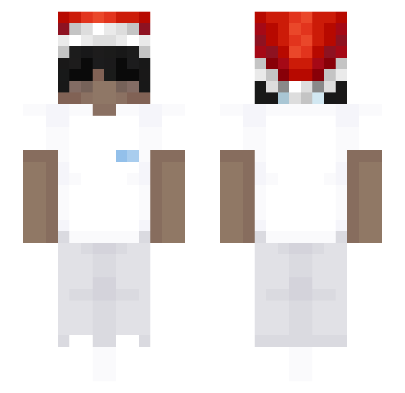 Traphausmeister Minecraft skin, front and back view