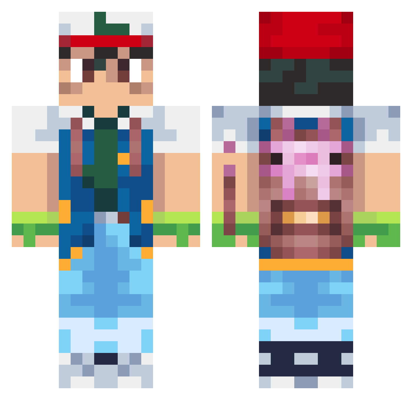 SuSan0_o Minecraft skin, front and back view