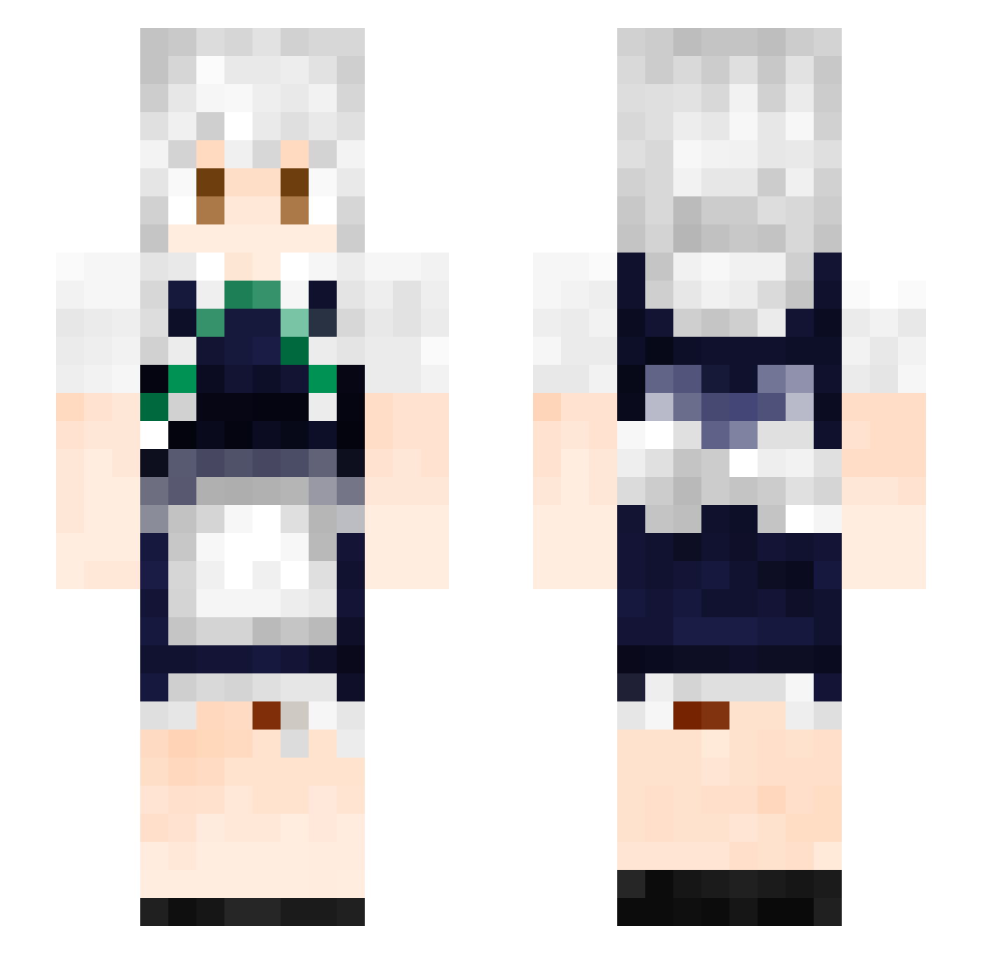 Boept Minecraft skin, front and back view