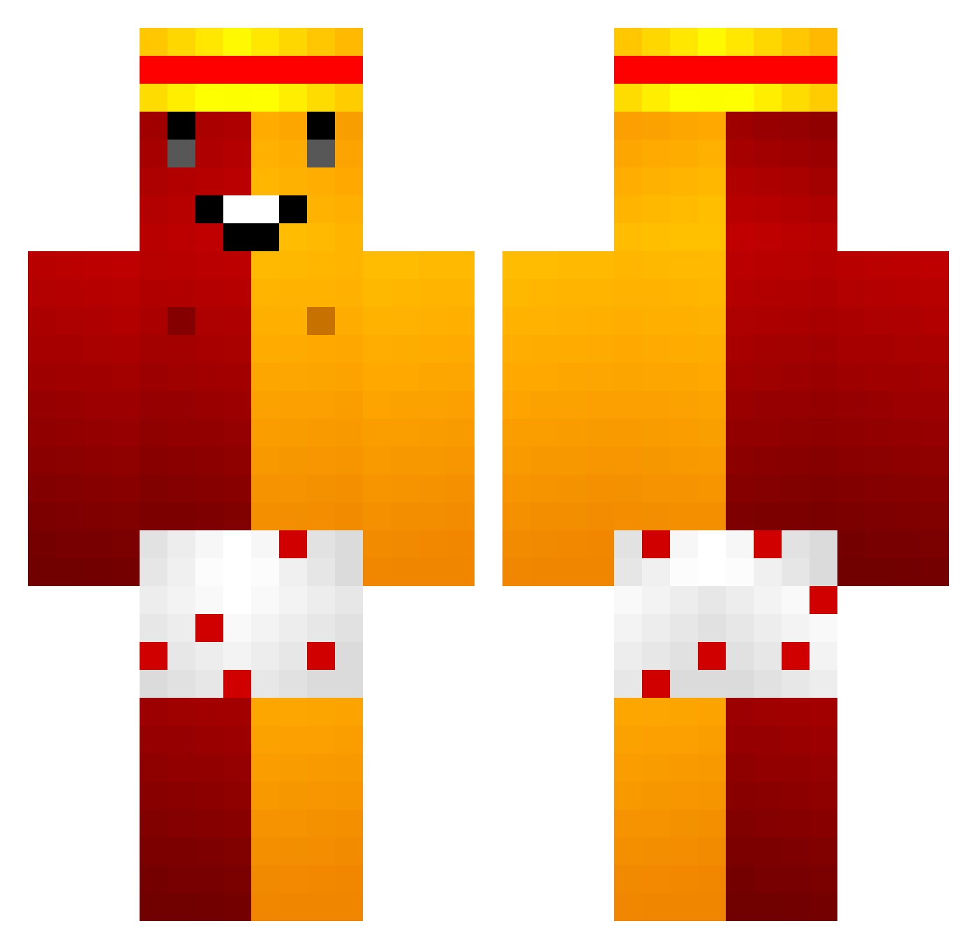 Juliah123 Minecraft skin, front and back view