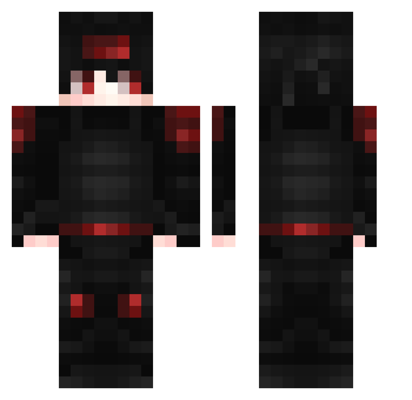 zaffas Minecraft skin, front and back view