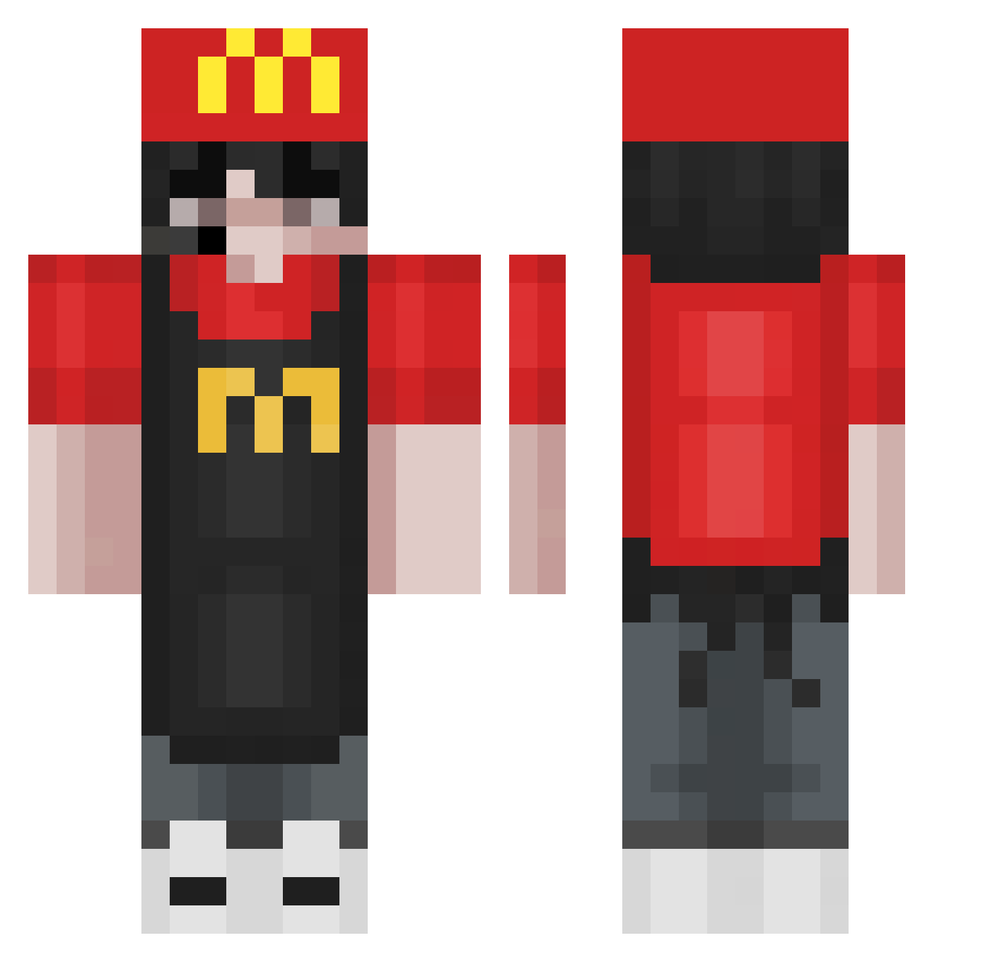 MinechatMichael Minecraft skin, front and back view