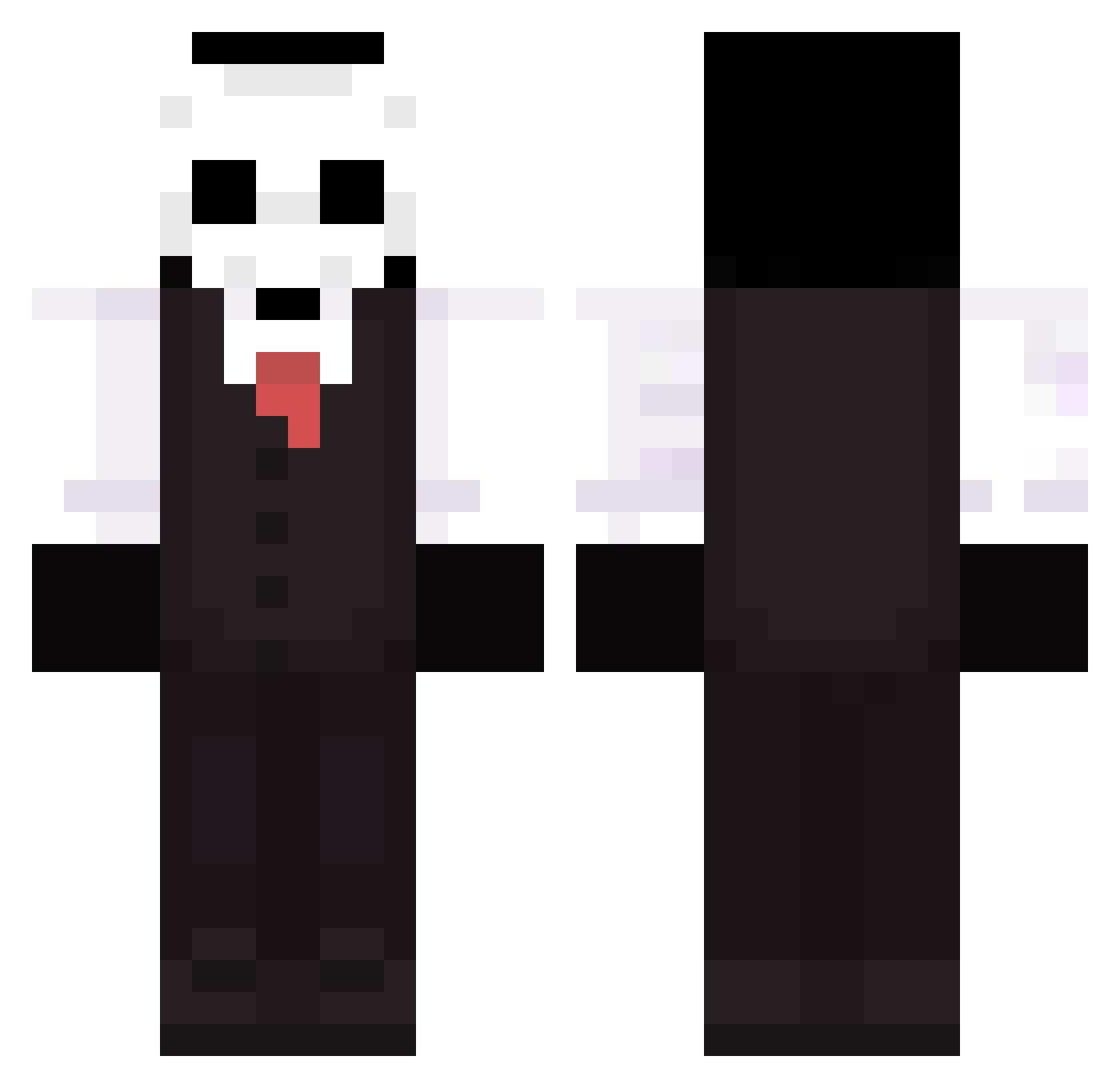 PetitDonuts Minecraft skin, front and back view