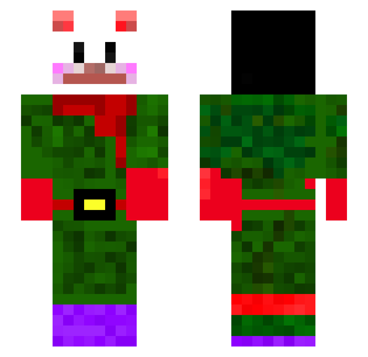 tyguygaming99 Minecraft skin, front and back view
