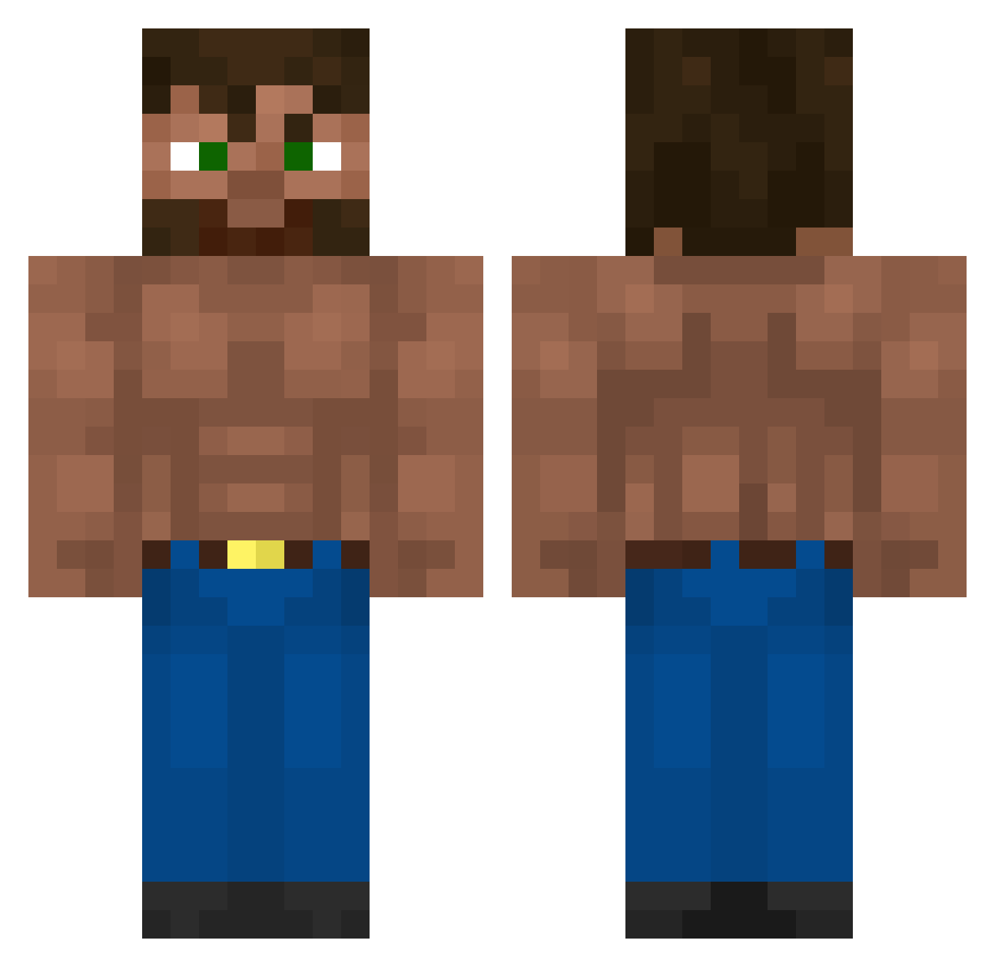 maxx776 Minecraft skin, front and back view