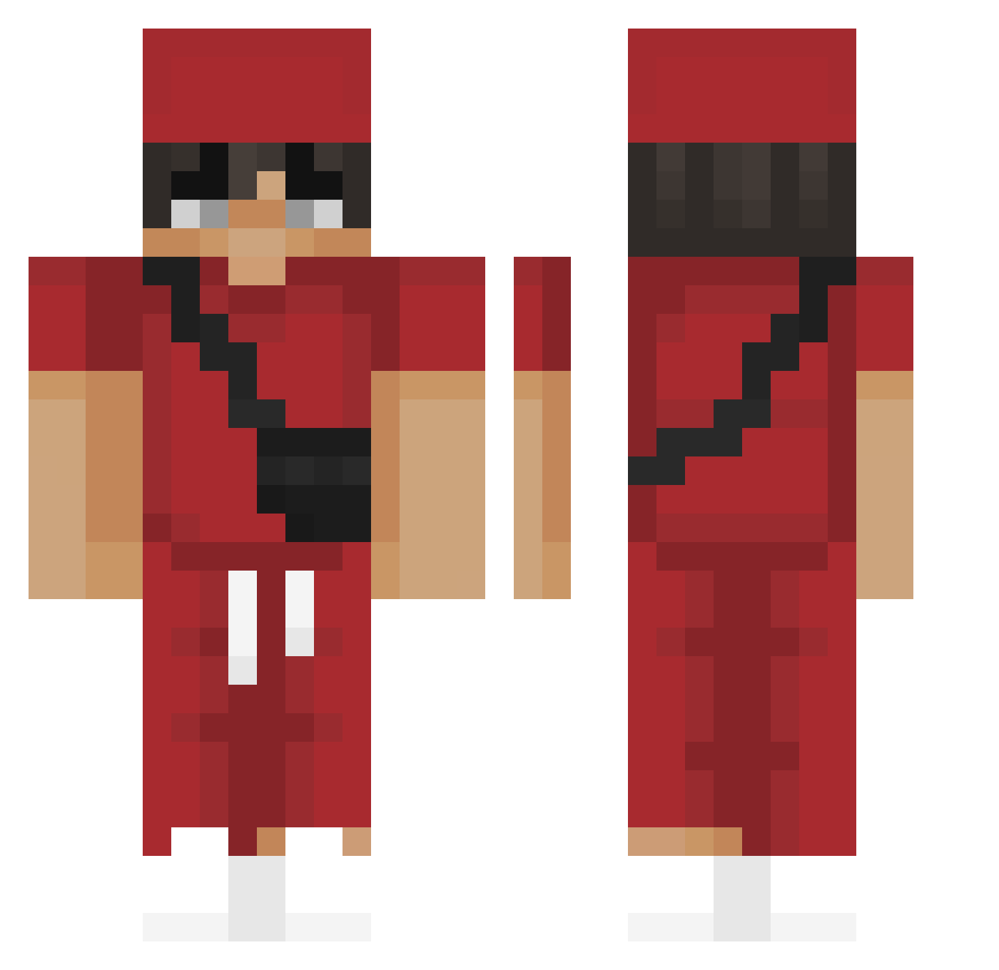 Tigroul82 Minecraft skin, front and back view