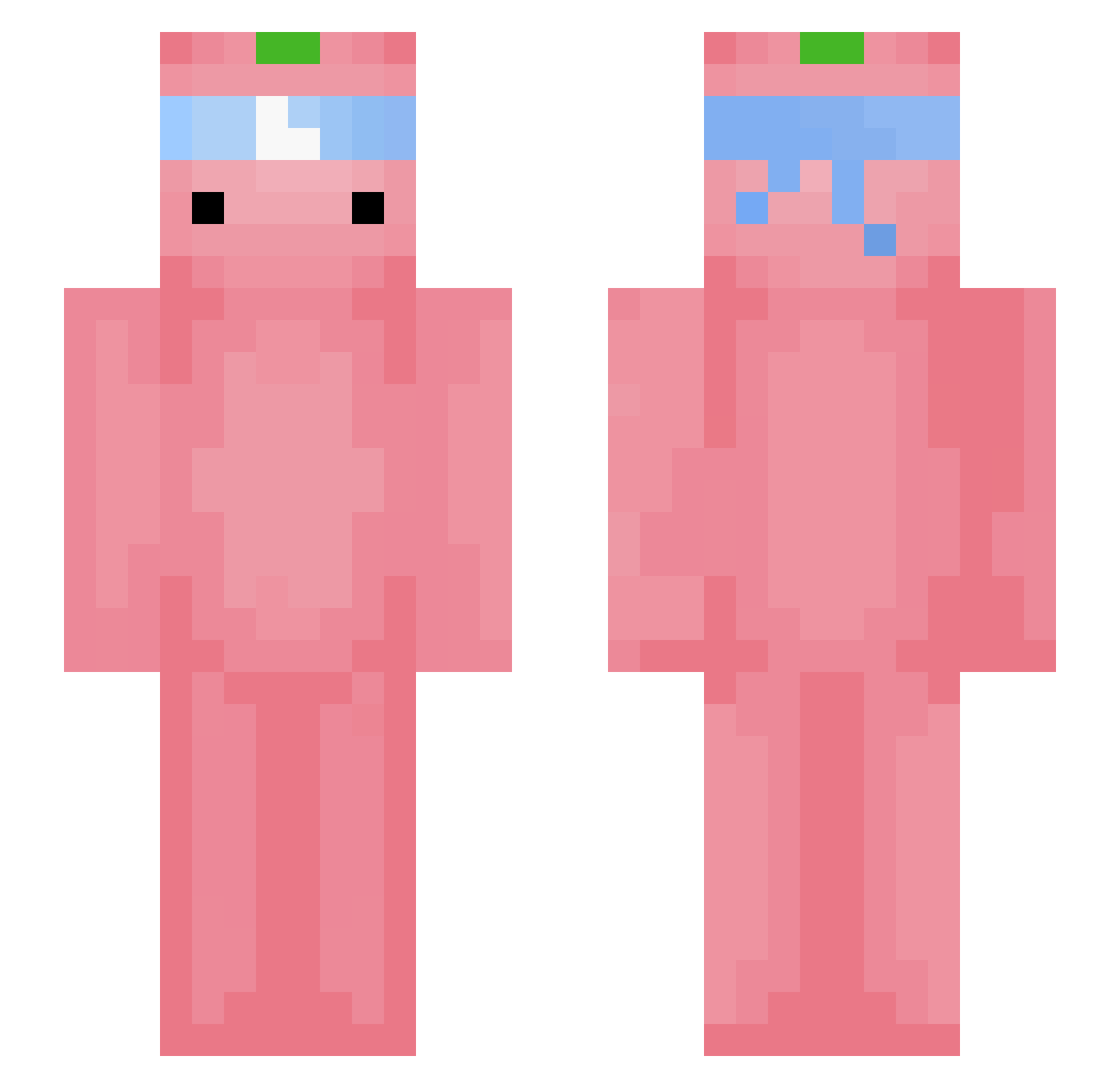 Serduszk000 Minecraft skin, front and back view