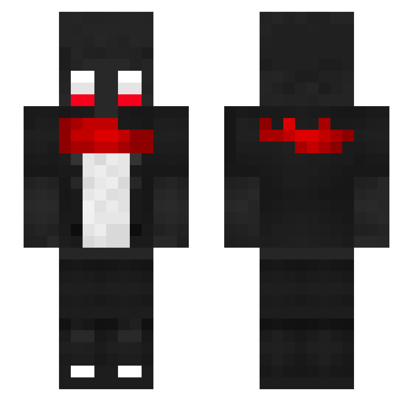 WitherIsNotHere Minecraft skin, front and back view