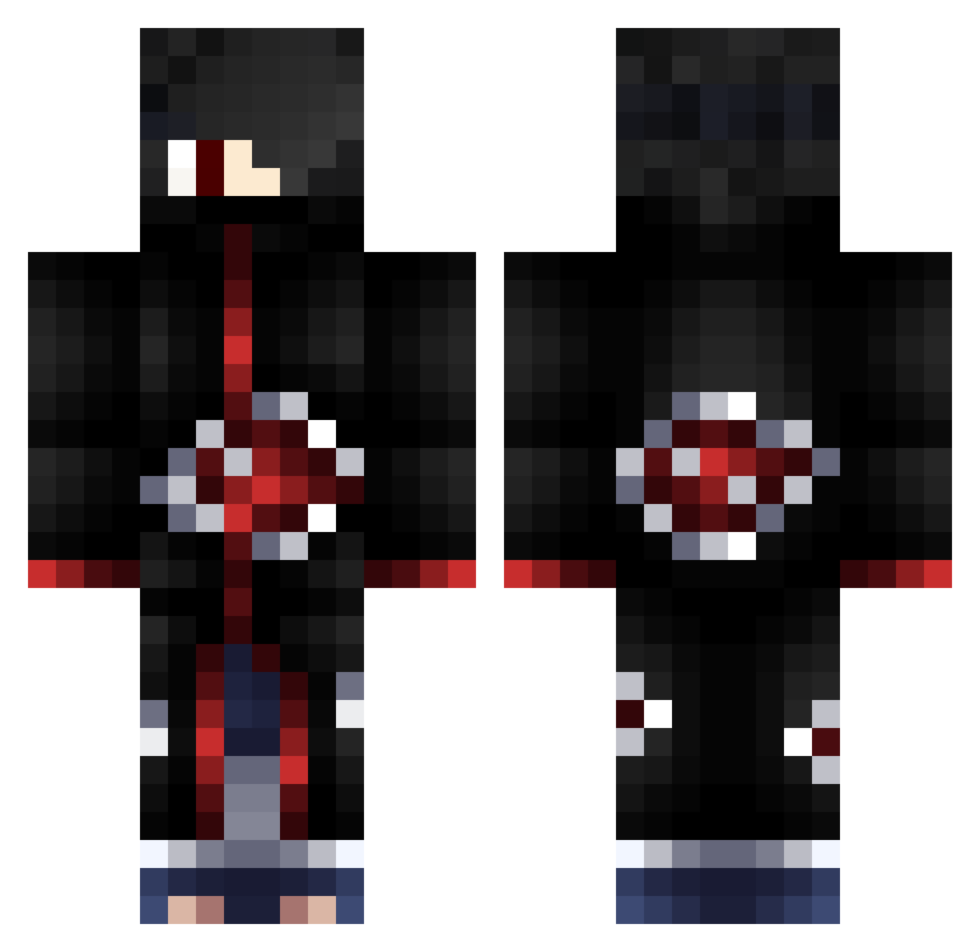 L0427L Minecraft skin, front and back view