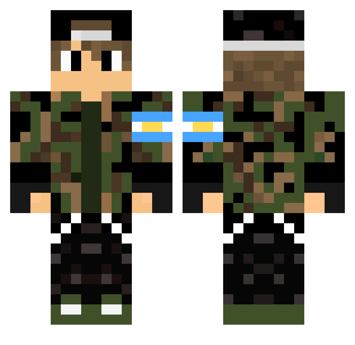 SepKramer Minecraft skin, front and back view