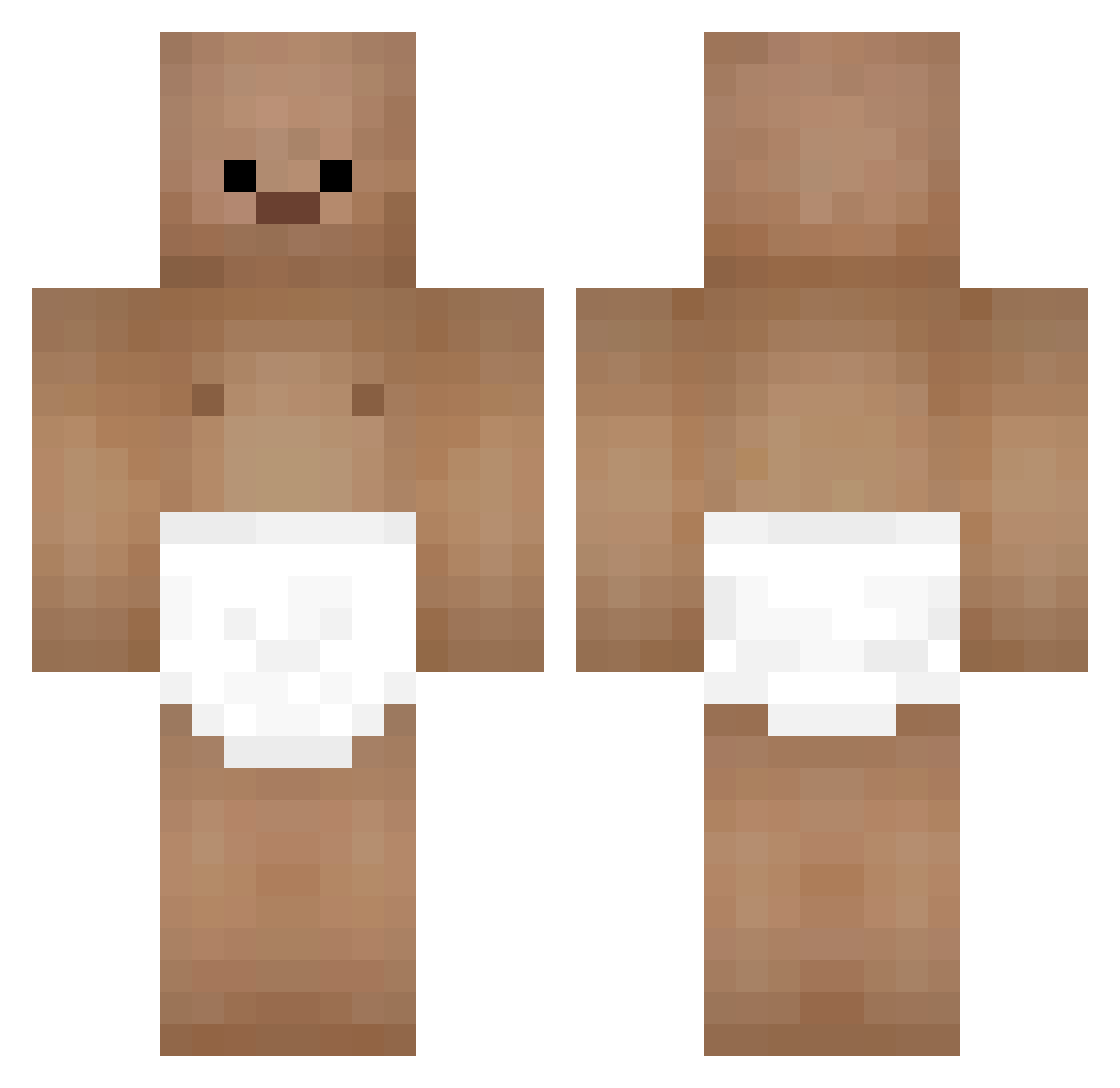 DDN123 Minecraft skin, front and back view