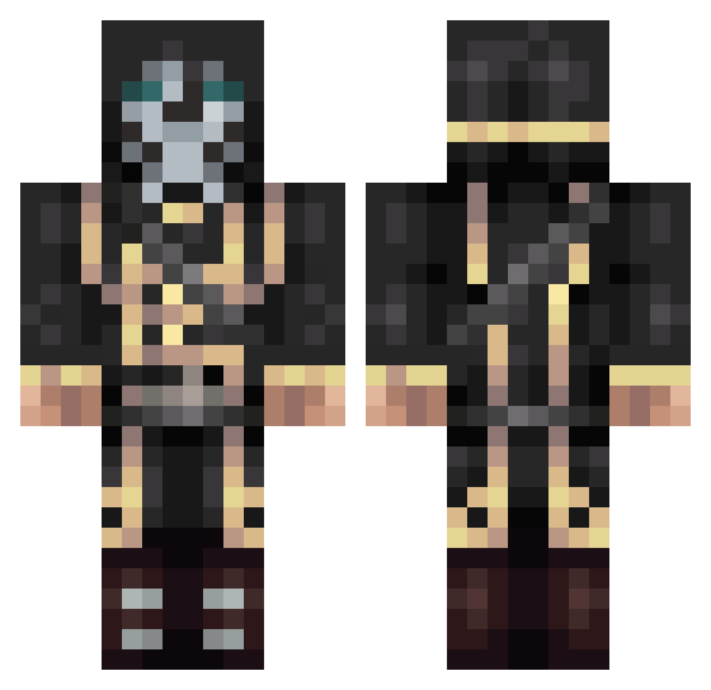 Doc_With_Golck Minecraft skin, front and back view